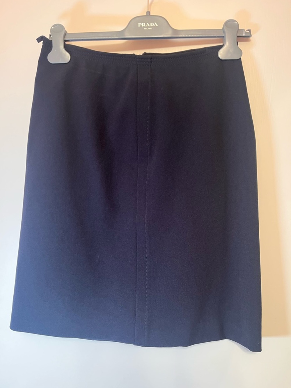 Prada Dark Navy Straight Pencil Skirt